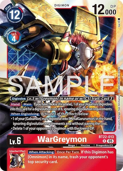 WarGreymon (BT22-013 R) (Cyber Eden)