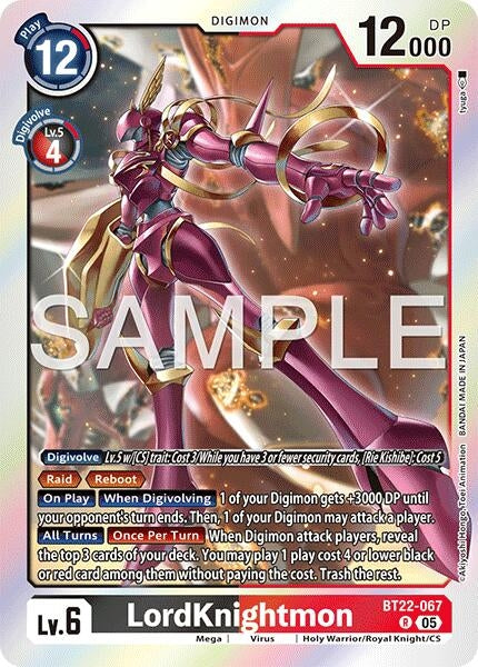 LordKnightmon (BT22-067 R) (Cyber Eden)