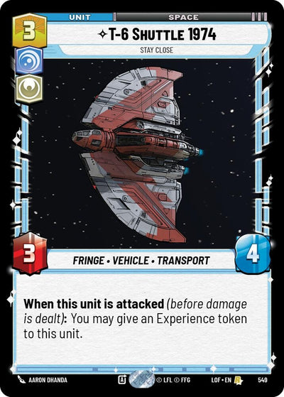 T-6 Shuttle 1974 - Stay Close (Foil)