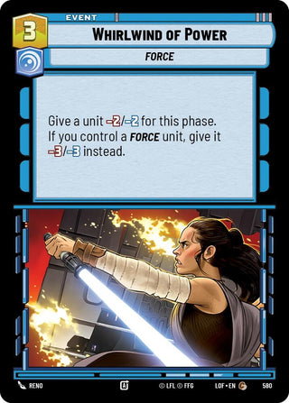 Image for Whirlwind of Power (Foil) (580) (Legends of the Force) - Star Wars: Unlimited
