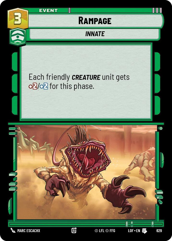 Image for Rampage (Foil) (629) (Legends of the Force) - Star Wars: Unlimited