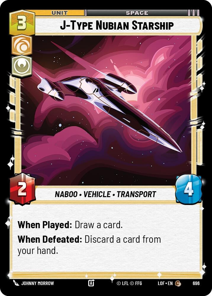 Image for J-Type Nubian Starship (Foil) (696) (Legends of the Force) - Star Wars: Unlimited