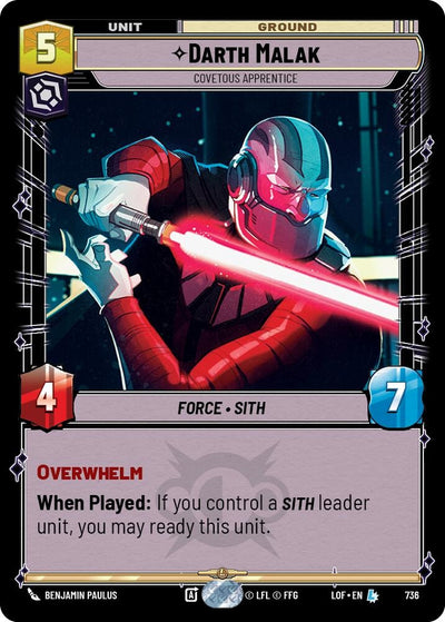 Darth Malak - Covetous Apprentice (Foil)