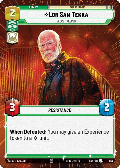 Lor San Tekka - Secret Keeper (Hyperspace Foil)