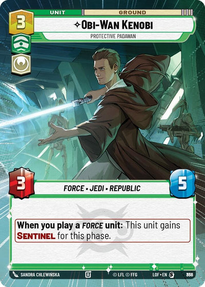 Obi-Wan Kenobi - Protective Padawan (Hyperspace Foil)