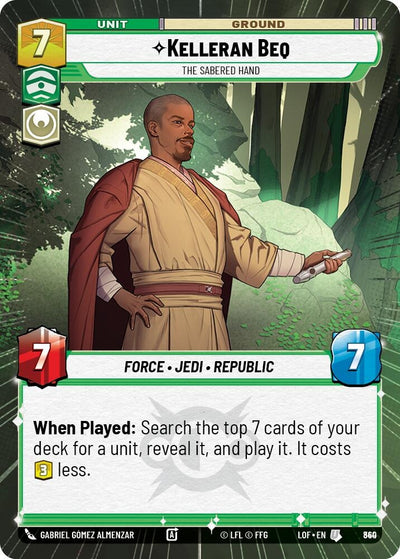 Kelleran Beq - The Sabered Hand (Hyperspace Foil)