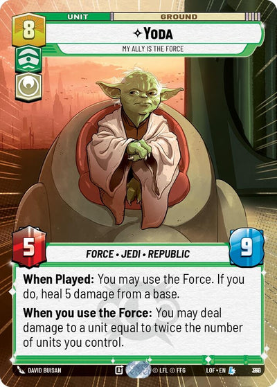 Yoda - My Ally is the Force (Hyperspace Foil) (841) (Legends of the Force)