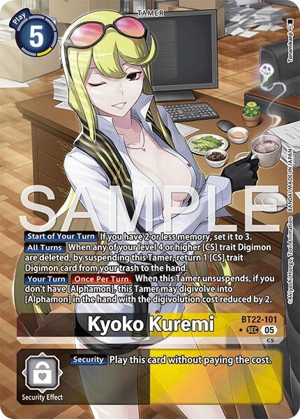 Kyoko Kuremi (Alternate Art) (BT22-101 SEC) (Cyber Eden)