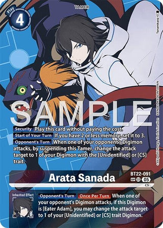 Image for Arata Sanada (SP) (BT22-091 SR) (Cyber Eden) - Digimon Card Game