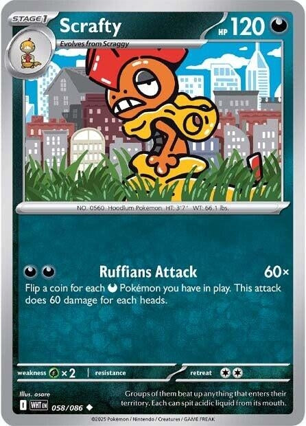 Scrafty (058/086) (SV: White Flare)
