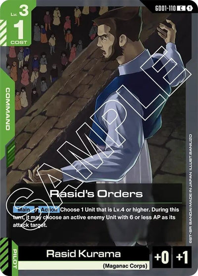 Rasid's Orders (GD01-110) [Newtype Rising]