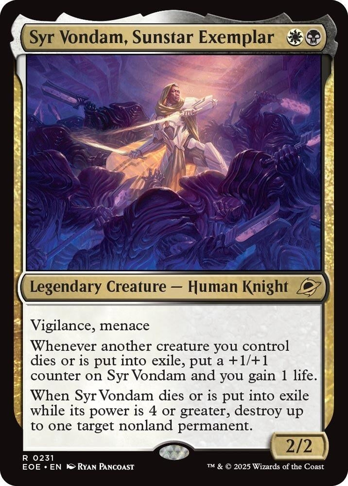 Syr Vondam, Sunstar Exemplar (231) (EOE)