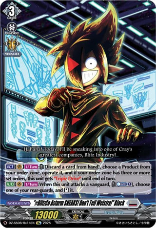 "#BlitzCo Asturm SNEAKS! Don't Tell Welstra!" Black (DZ-SS08/Re14EN) (DZ-SS08)