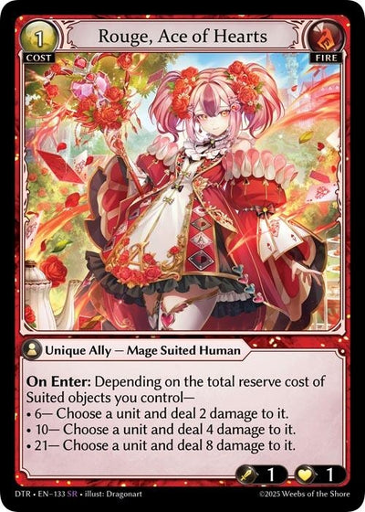 Rouge, Ace of Hearts (133) (Distorted Reflections)