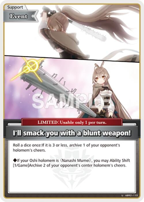 Image for I'll smack you with a blunt weapon! (U) (hBP01-110) (Blooming Radiance) - hololive OFFICIAL CARD GAME