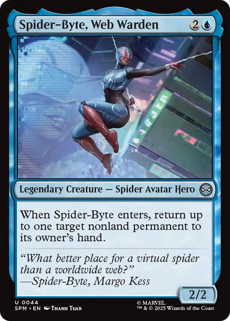 Image for Spider-Byte, Web Warden (44) (Marvel's Spider-Man) - Magic: The Gathering