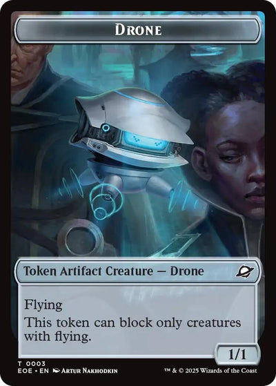 Drone // Lander (0006) Doubled-Sided Token (3 // 6) (Edge of Eternities)