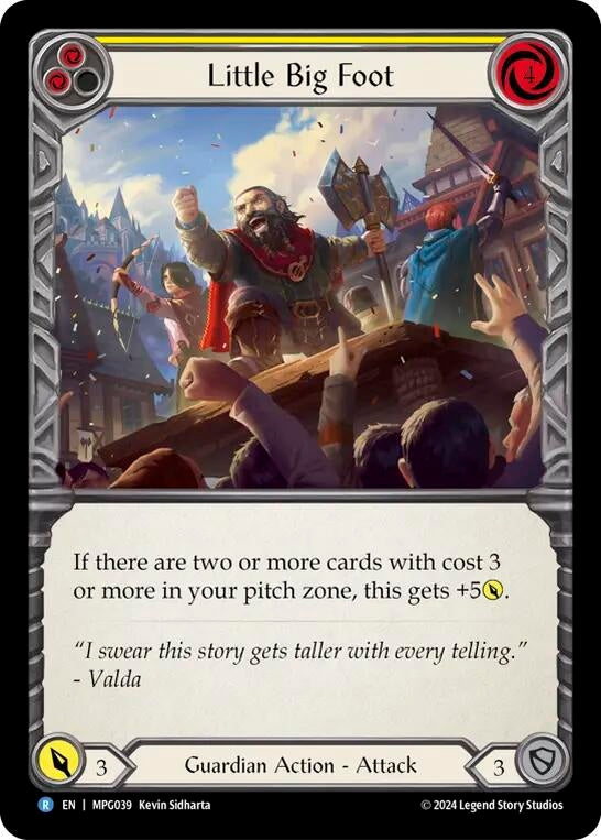 Image for Little Big Foot (Yellow) (MPG039) (Mastery Pack Guardian) - Flesh and Blood TCG