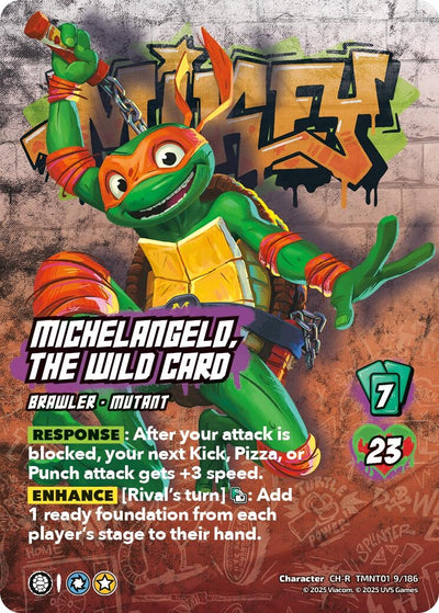Michelangelo, the Wild Card (TMNT01 9/186) (Teenage Mutant Ninja Turtles)