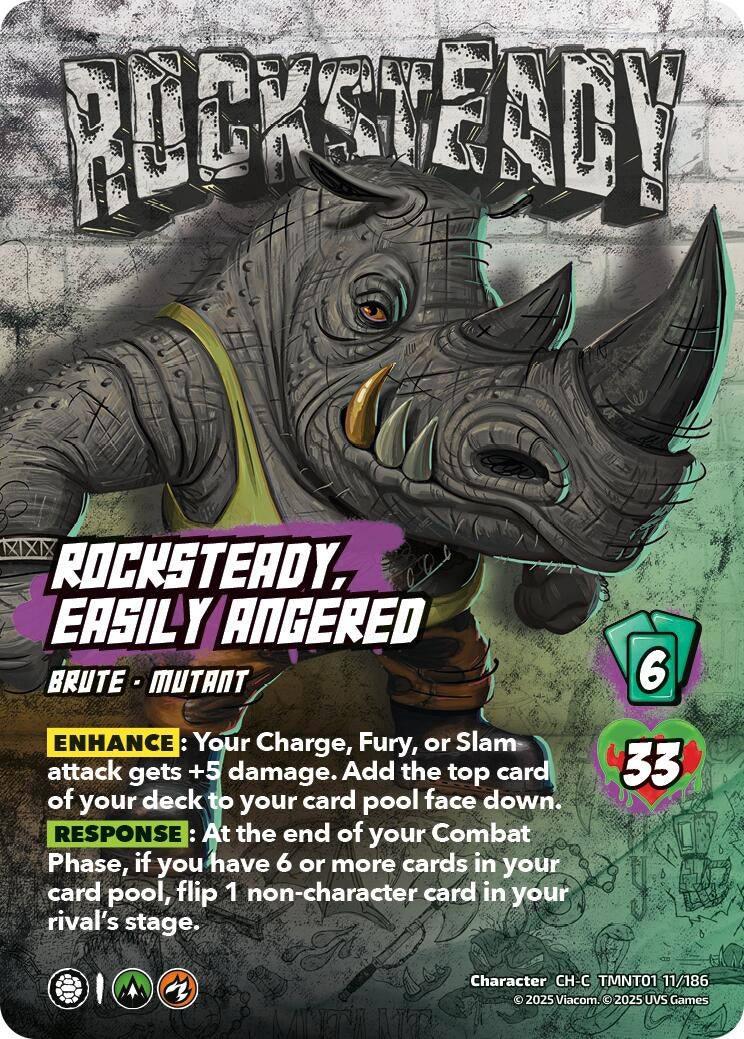 Rocksteady, Easily Angered (TMNT01 11/186) (Teenage Mutant Ninja Turtles)