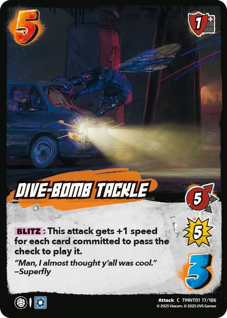 Dive-Bomb Tackle (TMNT01 17/186) (Teenage Mutant Ninja Turtles)