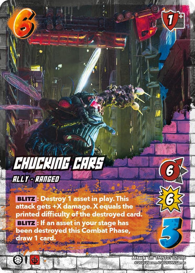 Chucking Cars (TMNT01 82/186) (Teenage Mutant Ninja Turtles)