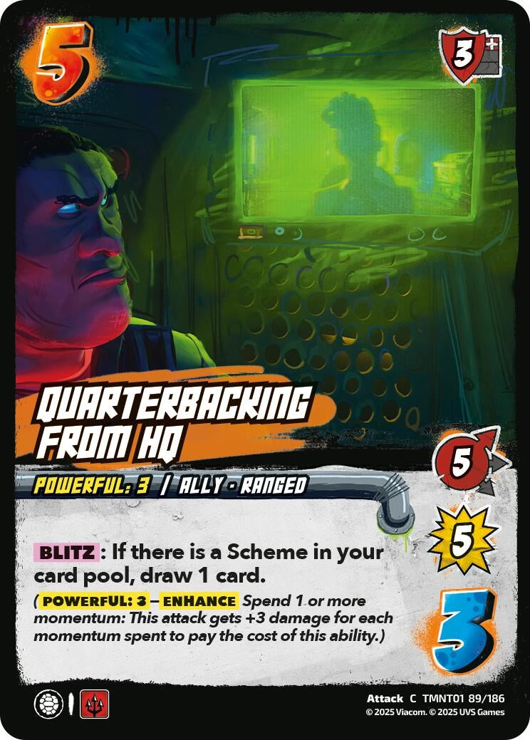 Quarterbacking from HQ (TMNT01 89/186) (Teenage Mutant Ninja Turtles)