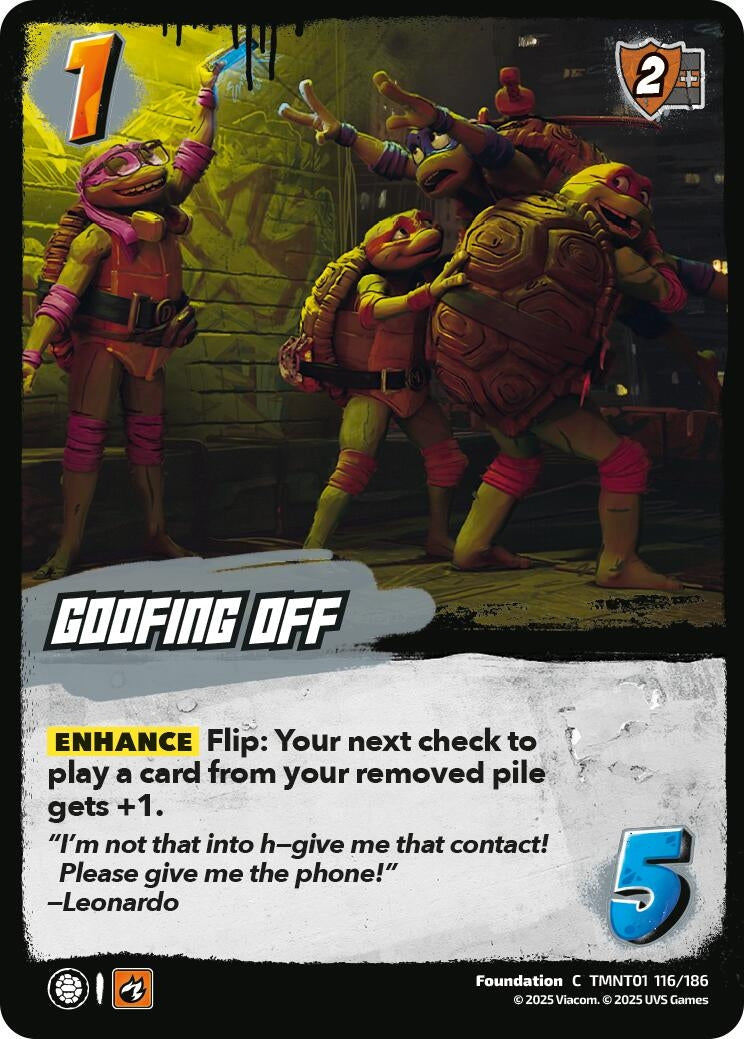 Goofing Off (TMNT01 116/186) (Teenage Mutant Ninja Turtles)