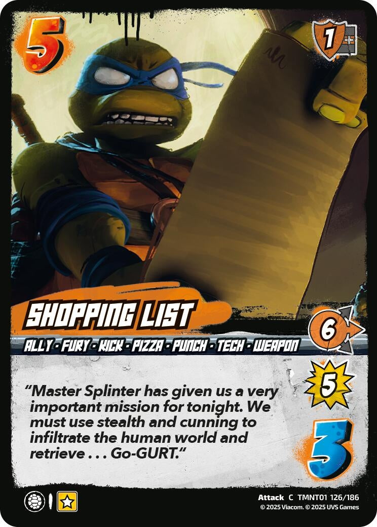 Shopping List (TMNT01 126/186) (Teenage Mutant Ninja Turtles)