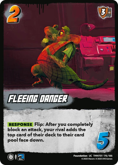 Fleeing Danger (TMNT01 176/186) (Teenage Mutant Ninja Turtles)