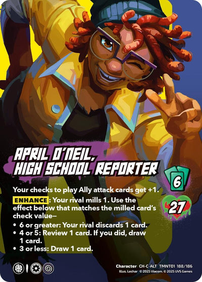 April O'Neil, High School Reporter (Alternate Art) (TMNT01 188/186) (Teenage Mutant Ninja Turtles)