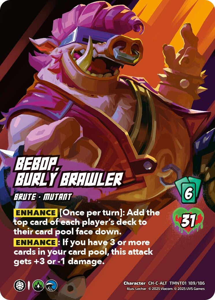 Bebop, Burly Brawler (Alternate Art) (TMNT01 189/186) (Teenage Mutant Ninja Turtles)
