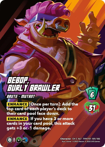 Bebop, Burly Brawler (Alternate Art) (TMNT01 189/186) (Teenage Mutant Ninja Turtles)