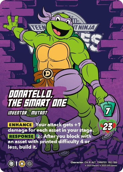 Donatello, the Smart One (Alternate Art) (192) (TMNT01 192/186) (Teenage Mutant Ninja Turtles)