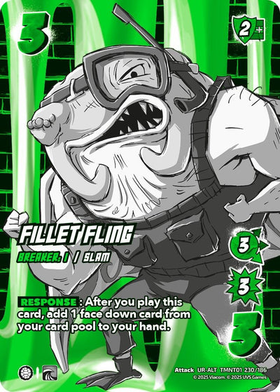 Fillet Fling (Alternate Art) (TMNT01 230/186) (Teenage Mutant Ninja Turtles)