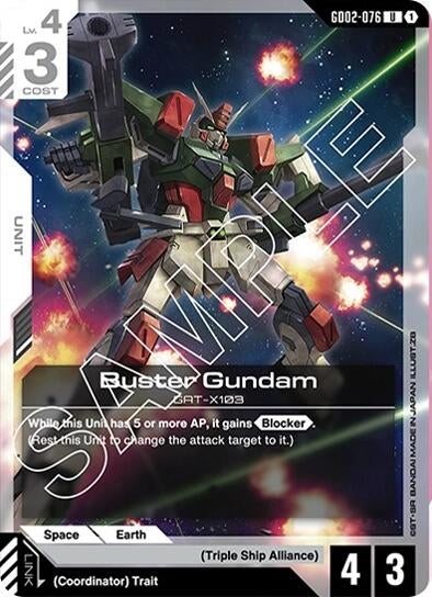 Image for Buster Gundam (GD02-076) (Dual Impact) - Gundam Card Game