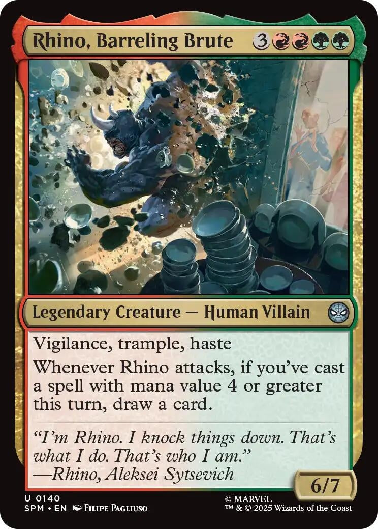 Image for Rhino, Barreling Brute (140) (Marvel's Spider-Man) - Magic: The Gathering