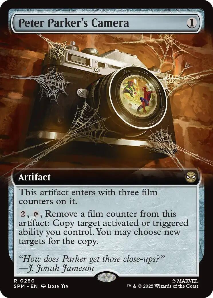 Image for Peter Parker's Camera (Extended Art) (280) (Marvel's Spider-Man) - Magic: The Gathering