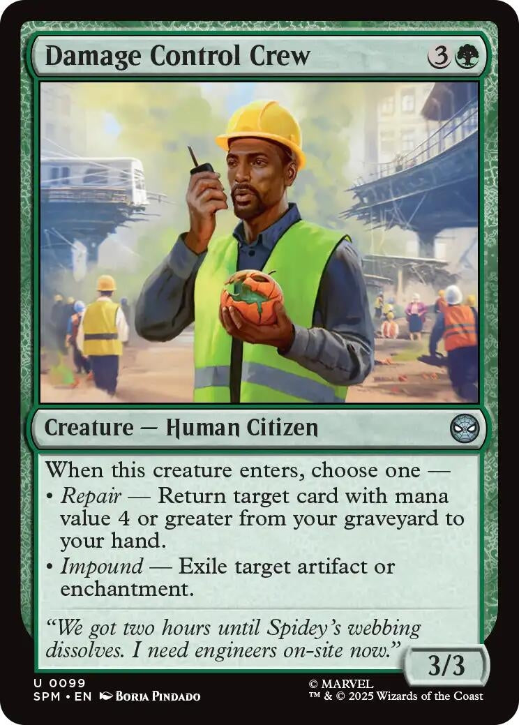 Image for Damage Control Crew (99) (Marvel's Spider-Man) - Magic: The Gathering