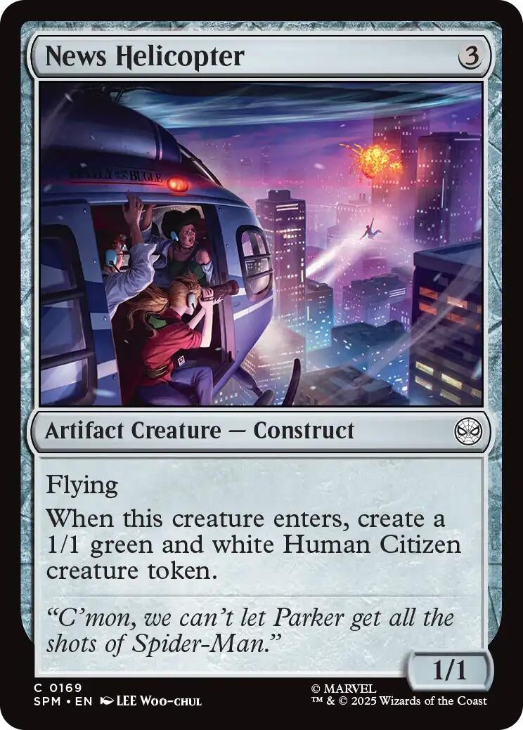 Image for News Helicopter (269) (Marvel's Spider-Man) - Magic: The Gathering