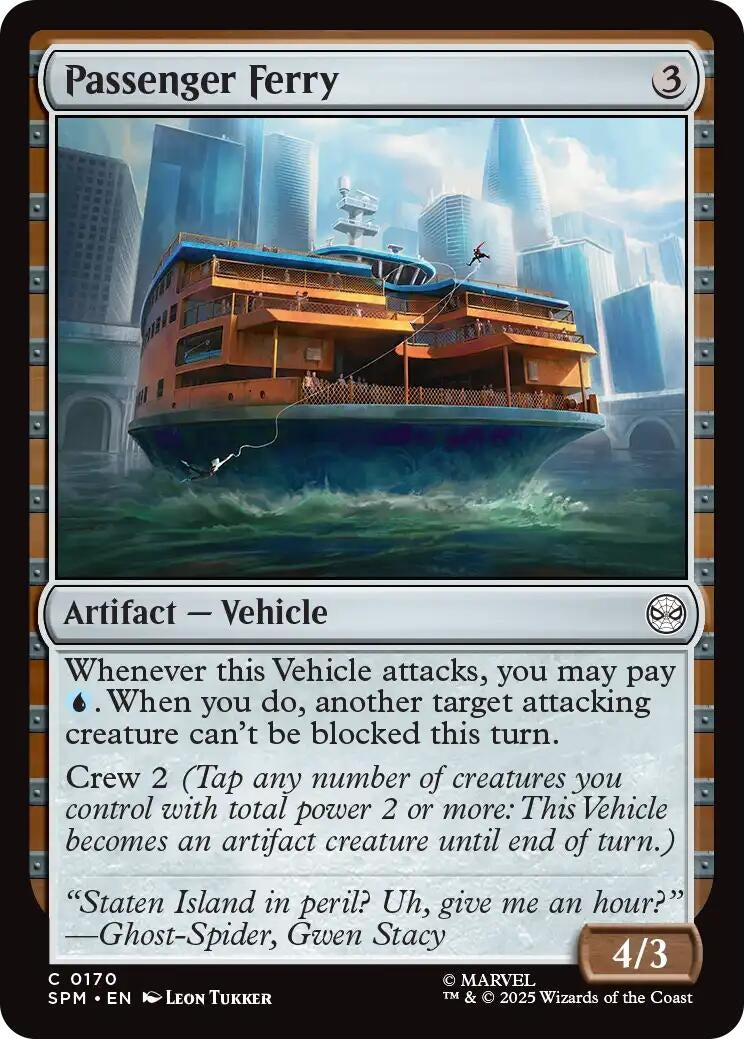 Image for Passeneger Ferry (170) (Marvel's Spider-Man) - Magic: The Gathering