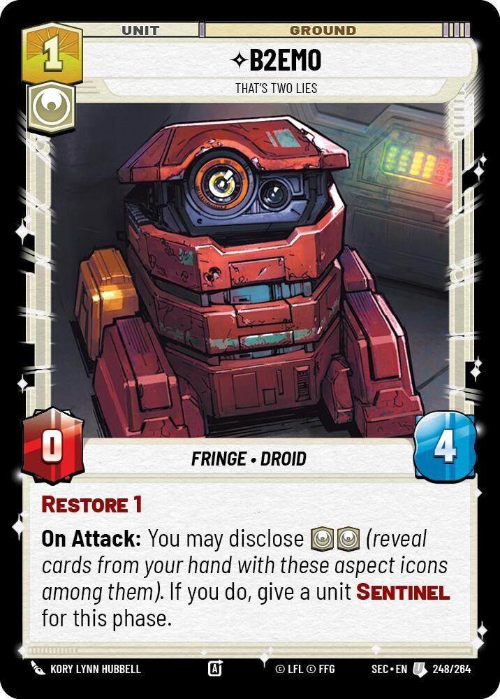 Image for B2EMO - That's Two Lies (248/264) (Secrets of Power) - Star Wars: Unlimited