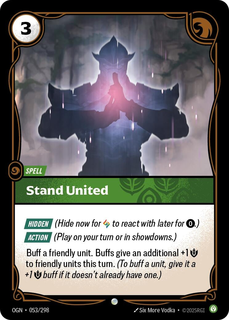 Image for Stand United (053/298) (Origins) - Riftbound: League of Legends Trading Card Game