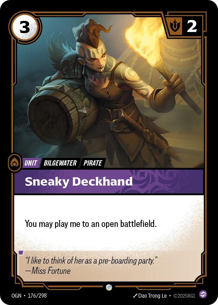Image for Sneaky Deckhand (176/298) (Origins) - Riftbound: League of Legends Trading Card Game