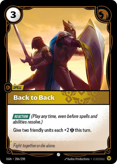 Back to Back (206/298) (Origins)