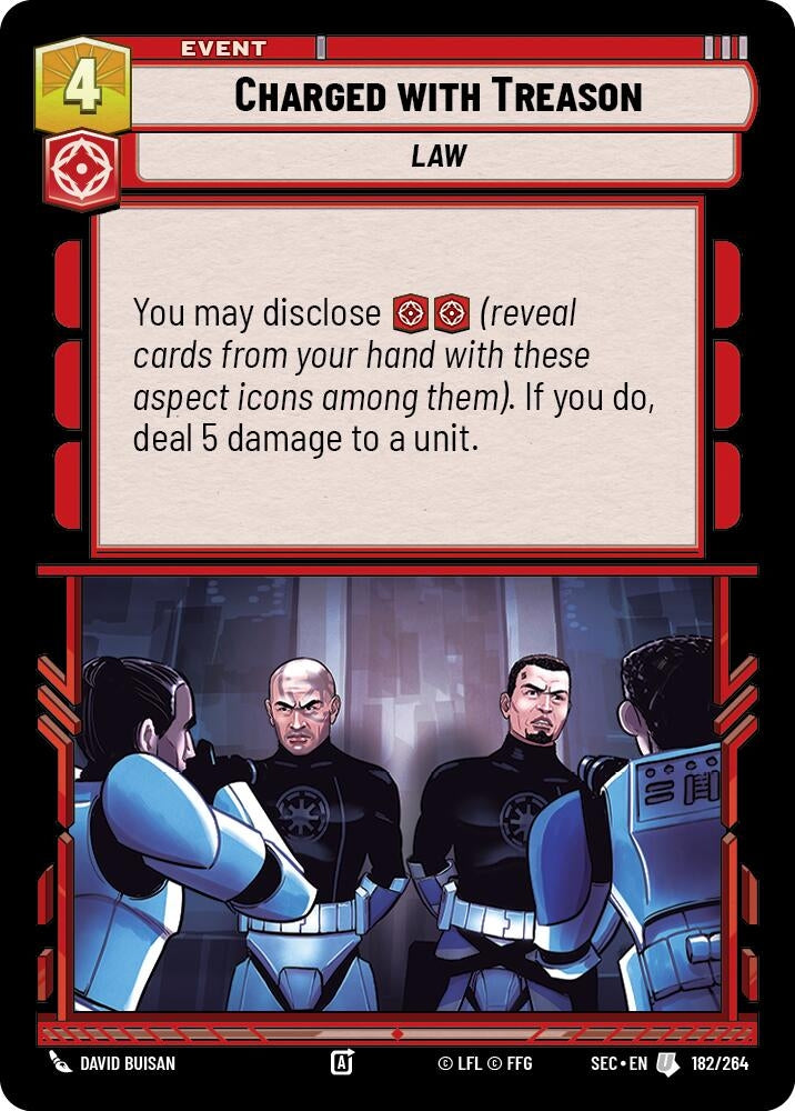 Image for Charged with Treason (182/264) (Secrets of Power) - Star Wars: Unlimited