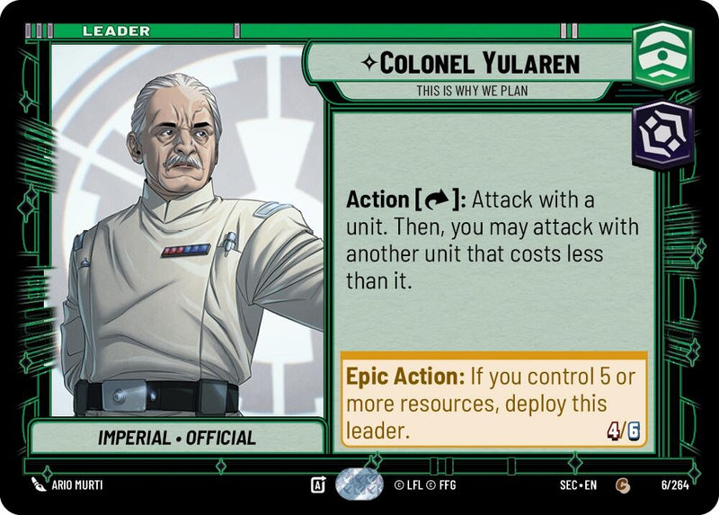 Image for Colonel Yularen - This is Why We Plan (6/264) (Secrets of Power) - Star Wars: Unlimited
