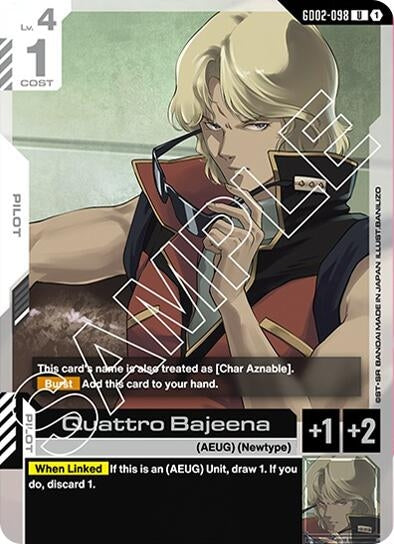 Image for Quattro Bajeena (GD02-098) (Dual Impact) - Gundam Card Game