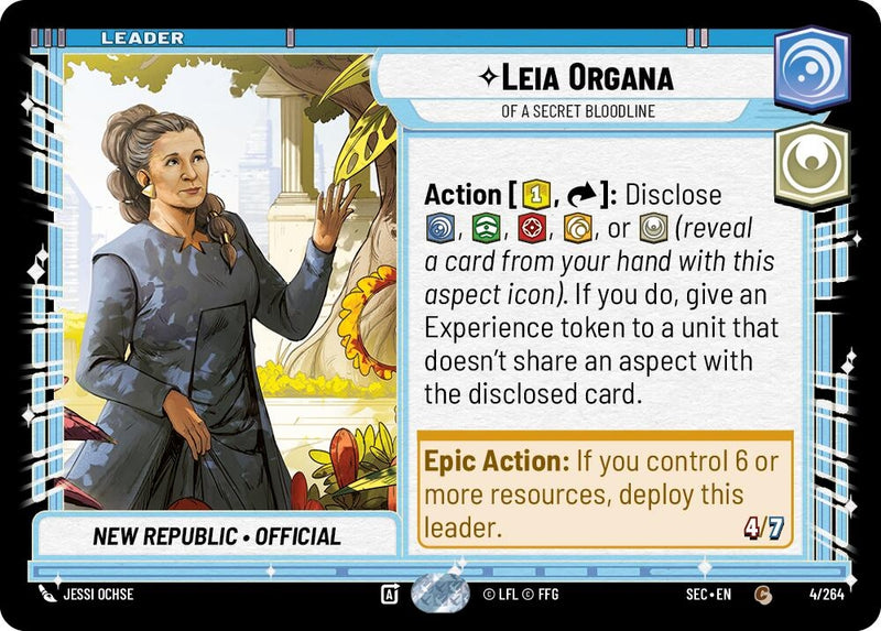 Image for Leia Organa - Of A Secret Bloodline (4/264) (Secrets of Power) - Star Wars: Unlimited