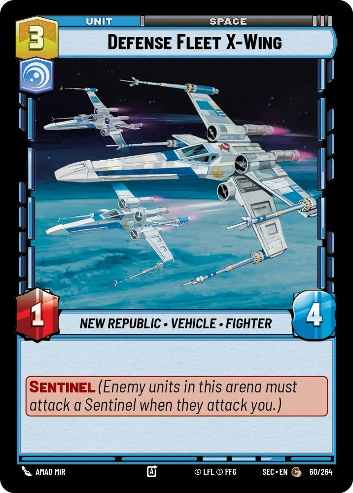 Image for Defense Fleet X-Wing (60/264) (Secrets of Power) - Star Wars: Unlimited